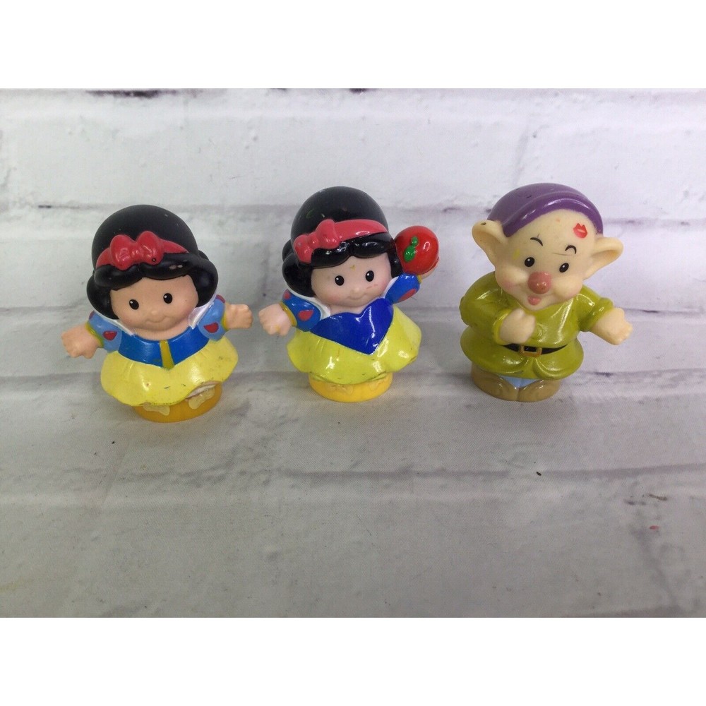 Fisher Price Little People Disney Princess Snow White Dopey Dwarf Figures Lot